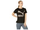 Puma Classics Logo Tee (cotton Black/bronze) Women's T Shirt