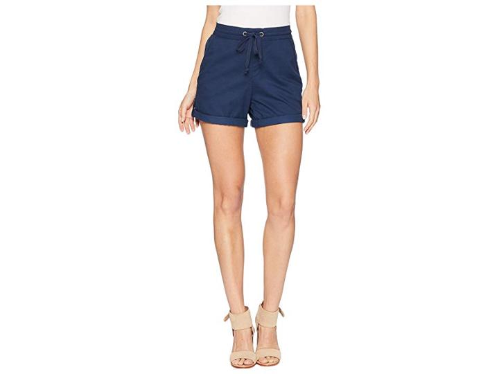 Roxy Love At Two Non-denim Elastic Waist Shorts (dress Blues) Women's Shorts