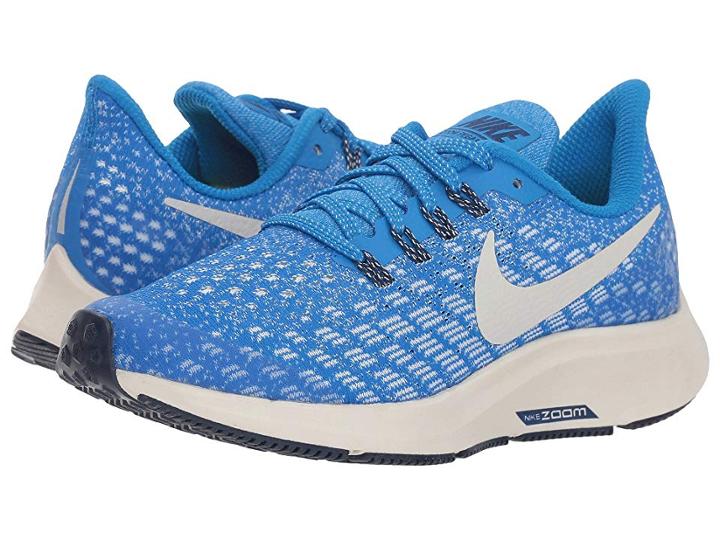 Nike Kids Air Zoom Pegasus 35 (little Kid/big Kid) (cobalt Blaze/light Bone/sail/blue Void) Boys Shoes