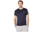 Adidas Running 3-stripes Tee (legend Ink) Men's T Shirt