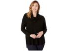 Karen Kane Plus Plus Size Cowl Neck Sweater (black) Women's Sweater