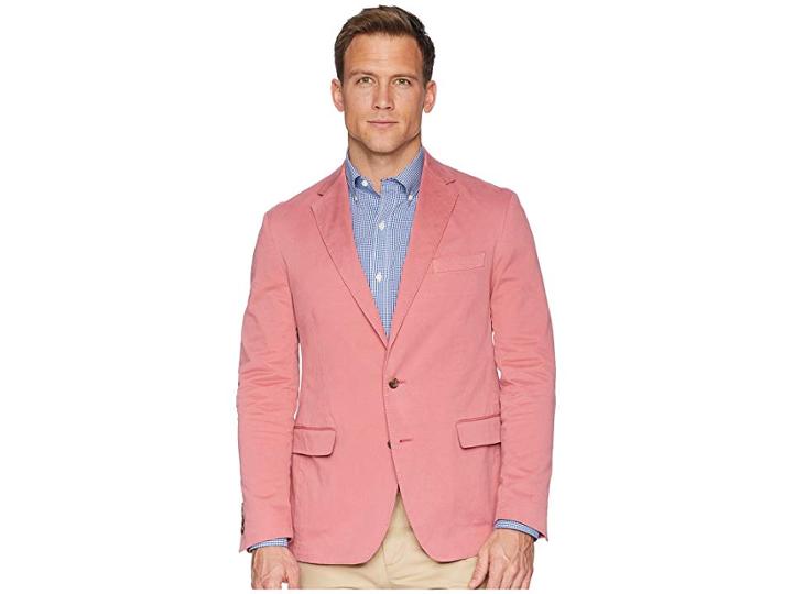 Polo Ralph Lauren Garment Dyed Cotton Stretch Sportcoat (nantucket Red) Men's Coat