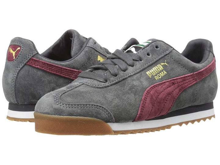 Puma Kids Roma Gents (big Kid) (asphalt/cordovan) Boys Shoes
