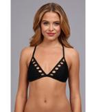 Roxy Surf Essentials Criss Cross Surfer Top (true Black) Women's Swimwear