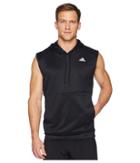 Adidas Team Issue Lite Short Sleeve Hoodie (black/black/white) Men's Sweatshirt