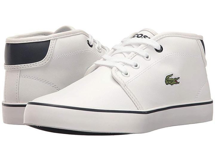 Lacoste Kids Ampthill 117 2 Sp17 (little Kid/big Kid) (white/navy) Kids Shoes