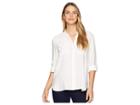 Two By Vince Camuto Long Sleeve Flowy Rumple Relaxed Utility Shirt (new Ivory) Women's Clothing