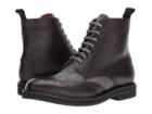 Eleventy Leather/flannel Wingtip Boot (brown/grey) Men's Boots