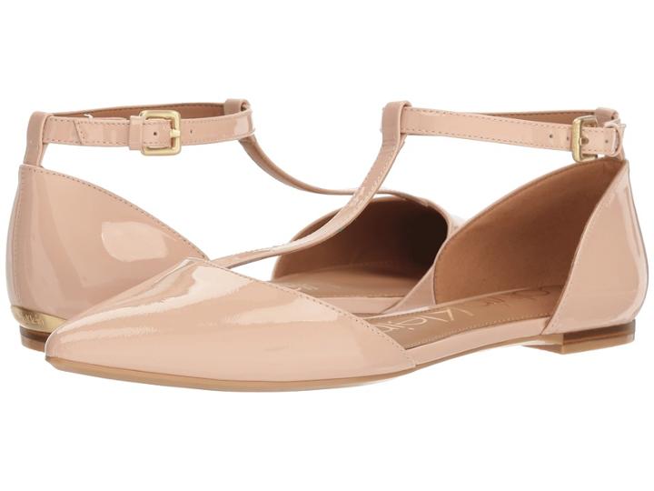 Calvin Klein Ghita Flat (sheer Satin) Women's Dress Flat Shoes
