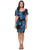 Lauren Ralph Lauren Tama Eastbound Floral Dress (black/blue/multi) Women's Dress
