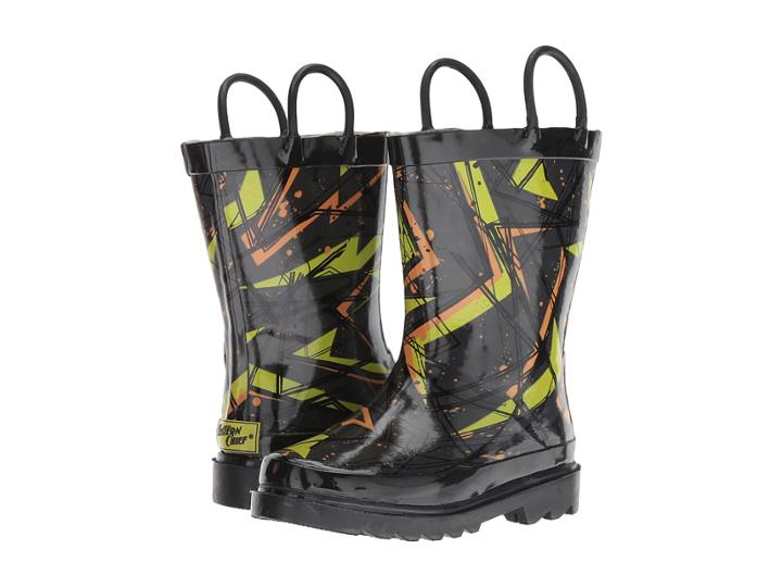 Western Chief Kids X3 Rain Boots (toddler/little Kid) (charcoal) Boys Shoes