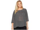 Michael Michael Kors Plus Size Mini Graphic Leopard Flowy Top (white/black) Women's Clothing