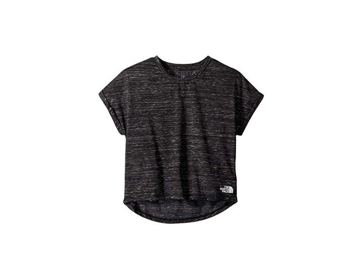 The North Face Kids Long And Short Of It Tee (little Kids/big Kids) (tnf Black Heather) Girl's T Shirt