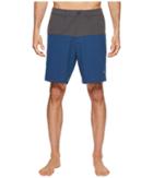 Tommy Bahama Cayman Block And Roll Swim Trunk (deep Marine) Men's Swimwear