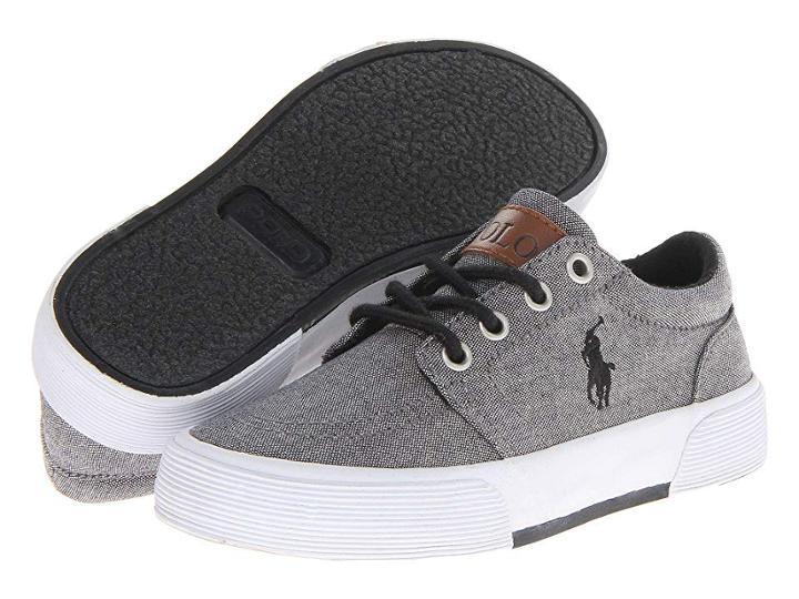 Polo Ralph Lauren Kids Faxon Ii (little Kid) (dark Grey Chambray) Boys Shoes