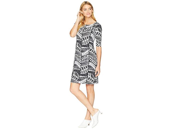Tommy Bahama Leaf Line Shift Dress (black) Women's Dress