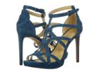 Michael Michael Kors Sandra Platform (luxe Teal) Women's Shoes