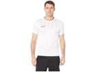 Nike Breathe Academy Top Short Sleeve Graphics 2 (white/white/black) Men's Clothing
