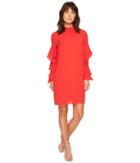 Maggy London Catalina Crepe Ruffle Dress (pomegranate) Women's Dress