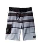 Billabong Kids All Day X Stripe Boardshorts (toddler/little Kids) (black) Boy's Swimwear