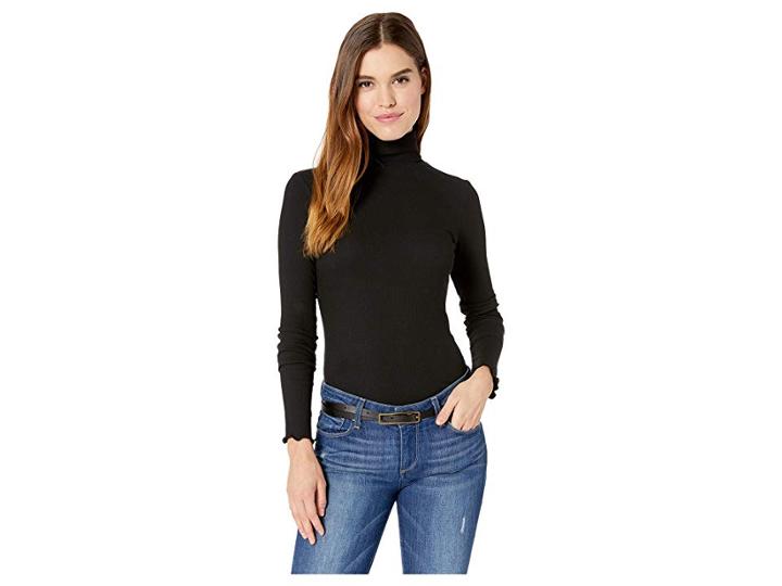 Show Me Your Mumu Danica Turtleneck (black Rib) Women's Clothing