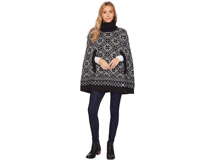 Dale Of Norway Rose Poncho (e-black/smoke) Women's Clothing