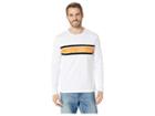 Calvin Klein Jeans Long Sleeve Placement Stripe Tee (bright White 2) Men's T Shirt