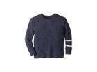 Chaser Kids Soft Love Knit Pullover Sweater With Stripes (toddler/little Kids) (avalon/white) Boy's Sweater