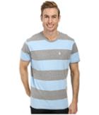 U.s. Polo Assn. Wide Stripe T-shirt (heather Gray) Men's Short Sleeve Pullover