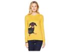 Joules Miranda Intarsia Sweater (ochre Sausage Dog) Women's Sweater