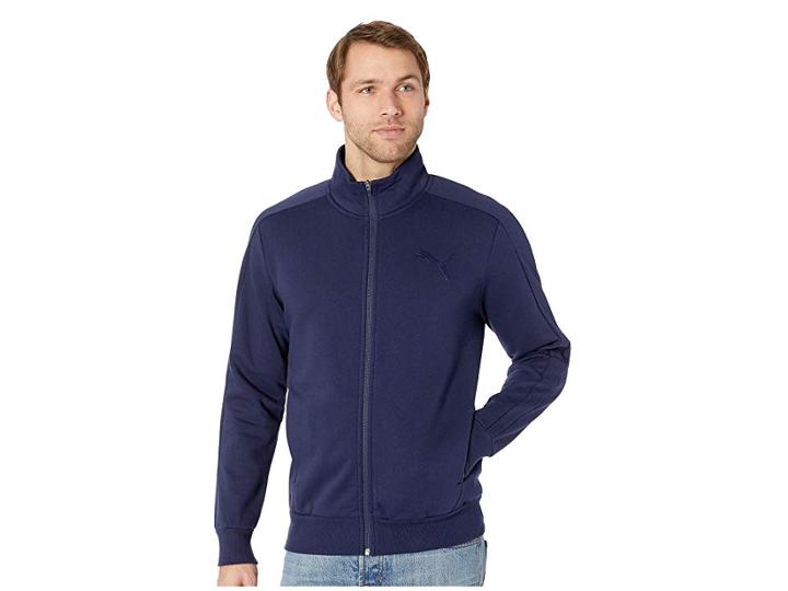 Puma Cb P48 Core Embroidered Track Jacket (peacoat/peacoat) Men's Coat