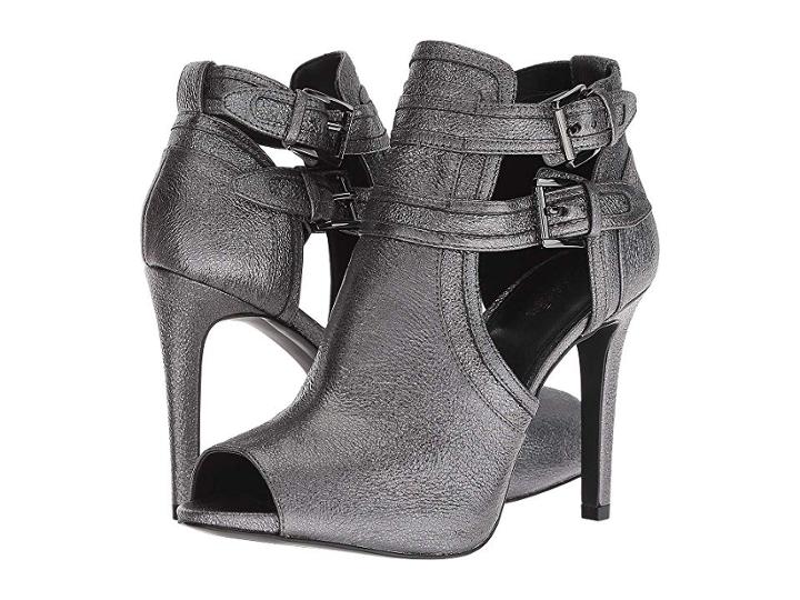Michael Michael Kors Blaze Open Toe Bootie (anthracite) Women's Pull-on Boots