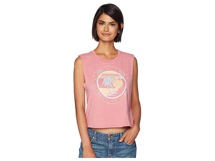 Amuse Society Long Live The Beach Tee (rouge) Women's T Shirt