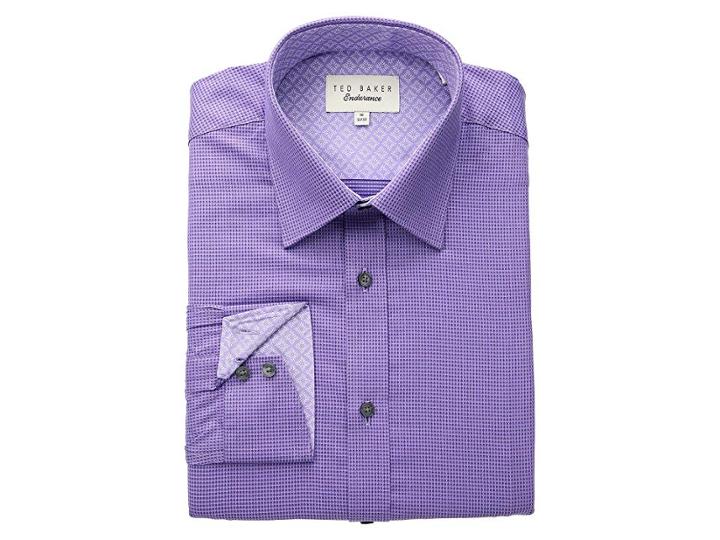 Ted Baker Dudders Endurance Dress Shirt (purple) Men's Clothing