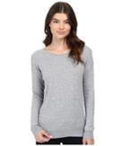 Splendid Lyon Lace Cold Shoulder (heather Grey) Women's Clothing