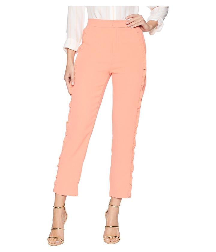 Romeo & Juliet Couture Side Ruffle Pants (apricot/orange) Women's Dress Pants