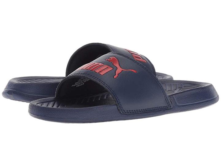 Puma Kids Popcat (little Kid) (peacoat/ribbon Red) Kids Shoes