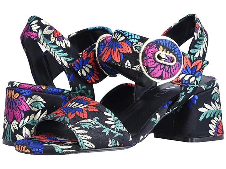 Vaneli Liezel (black Jaquy Fabric/gold Trim) Women's Sandals