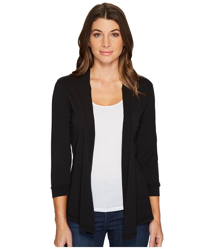 Mod-o-doc Supreme Jersey Mid Sleeve Cardigan (black) Women's Sweater