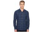 Bldwn William Plaid Shirt (indigo Plaid) Men's Long Sleeve Button Up