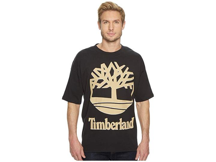 Timberland Short Sleeve New 90s Inspired Tee (black/cornstalk) Men's T Shirt