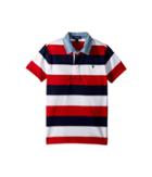 Polo Ralph Lauren Kids Striped Jersey Rugby Shirt (little Kids/big Kids) (cruise Navy Multi) Boy's Clothing