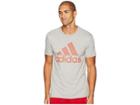 Adidas Badge Of Sport Mesh Tee (medium Grey Heather) Men's T Shirt