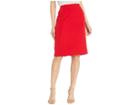 Tahari By Asl Pencil Skirt (scarlet Red) Women's Skirt