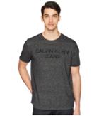 Calvin Klein Jeans Embroidered Logo Crew Neck Tee (marled Black) Men's T Shirt