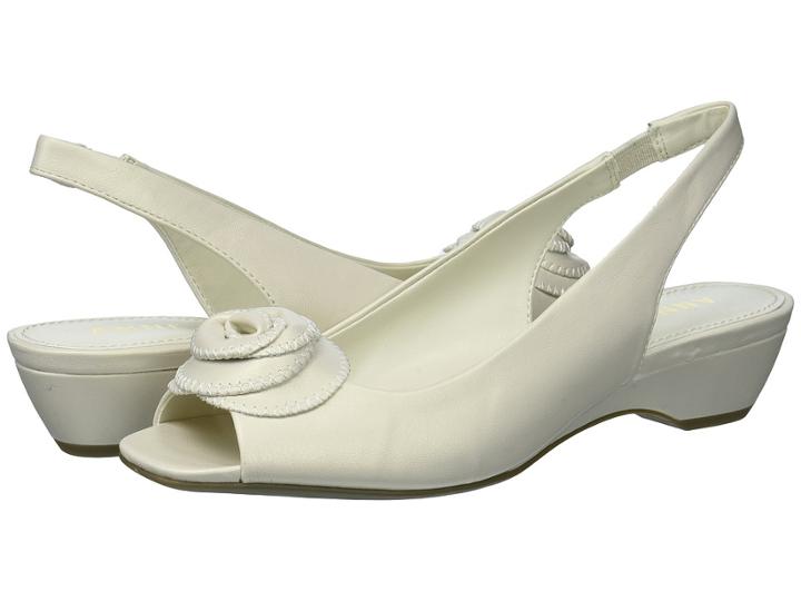 Anne Klein Harietta (off-white Synthetic) Women's Sling Back Shoes