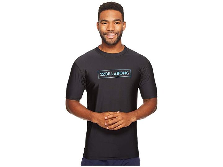 Billabong All Day Unity Loose Fit Short Sleeve (black) Men's Swimwear