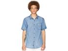 Globe Goodstock Vintage Short Sleeve Shirt (bruise Blue) Men's Short Sleeve Button Up