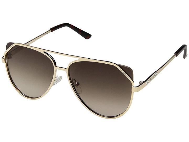 Guess Gf6071 (shiny Gold/brown Gradient Lens) Fashion Sunglasses