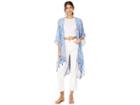 Angie Bandana Print Kimono (blue) Women's Clothing